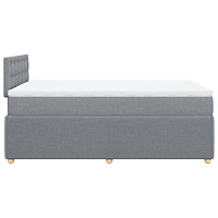 vidaXL Ramsäng med madrass ljusgrå 120x190 cm tyg