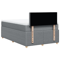 vidaXL Ramsäng med madrass ljusgrå 120x190 cm tyg