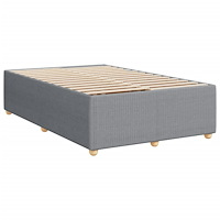 vidaXL Ramsäng med madrass ljusgrå 120x190 cm tyg