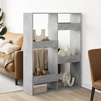 vidaXL Rumsavdelare betonggrå 100x33x135 cm konstruerat trä