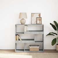 vidaXL Bokhylla/Rumsavdelare betonggrå 100x33x94,5 cm