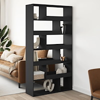 vidaXL Rumsavdelare svart 100x33x187,5 cm konstruerat trä