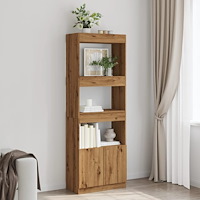 vidaXL Högskåp ek 63x33x180 cm konstruerat trä