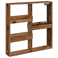 vidaXL Väggskåp gammalt trä 80x15x80 cm konstruerat trä