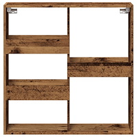 vidaXL Väggskåp gammalt trä 80x15x80 cm konstruerat trä