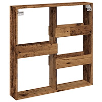 vidaXL Väggskåp gammalt trä 80x15x80 cm konstruerat trä