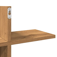 vidaXL Vägghylla ek 124,5x18x60,5 cm konstruerat trä