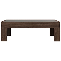 vidaXL Soffbord med Infinity LEDs brun ek 90x50x30 cm