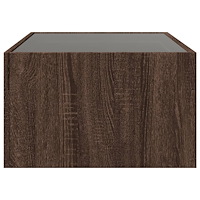 vidaXL Soffbord med Infinity LEDs brun ek 90x50x30 cm