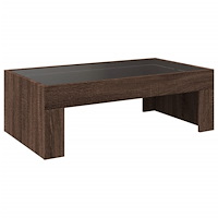 vidaXL Soffbord med Infinity LEDs brun ek 90x50x30 cm