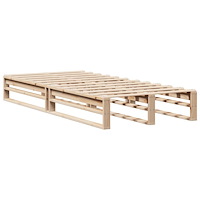 vidaXL Säng med bokhylla utan madrass 90x190 cm massiv trä