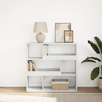 vidaXL Bokhylla/rumsavdelare vit 100x33x94,5 cm