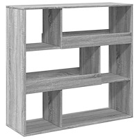 vidaXL Bokhylla/Rumsavdelare grå sonoma-ek 100x33x94,5 cm