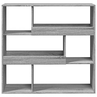 vidaXL Bokhylla/Rumsavdelare grå sonoma-ek 100x33x94,5 cm