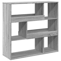vidaXL Bokhylla/Rumsavdelare grå sonoma-ek 100x33x94,5 cm