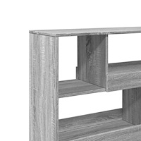 vidaXL Bokhylla/Rumsavdelare grå sonoma-ek 100x33x94,5 cm