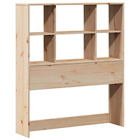 vidaXL Säng med bokhylla utan madrass 90x190cm massiv furu