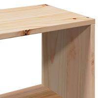 vidaXL Säng med bokhylla utan madrass 90x190cm massiv furu