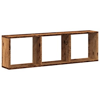 vidaXL Väggskåp 100x16x30 cm åldrat trä konstruerat trä