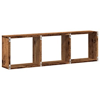 vidaXL Väggskåp 100x16x30 cm åldrat trä konstruerat trä