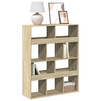 vidaXL Bokhylla sonoma-ek 100x33x125,5 cm konstruerat trä