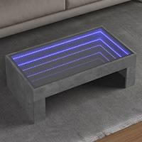 vidaXL Soffbord med Infinity LEDs betonggrå 90x50x30 cm