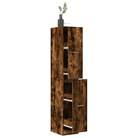 vidaXL Apoteksskåp rökfärgad ek 30x41x174,5 cm konstruerat trä