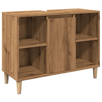 vidaXL Badrumsskåp ek 80x33x60 cm konstruerat trä