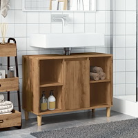 vidaXL Badrumsskåp ek 80x33x60 cm konstruerat trä