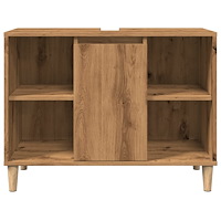 vidaXL Badrumsskåp ek 80x33x60 cm konstruerat trä