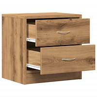 vidaXL Sängbord 2 st ek 40x30x40 cm konstruerat trä