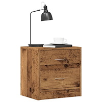 vidaXL Sängbord 2 st åldrat trä 40x30x40 cm konstruerat trä
