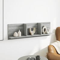 vidaXL Väggskåp 100x16,5x30 cm grå sonoma konstruerat trä