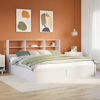 vidaXL Sängram utan madrass vit 180x200 cm massiv furu
