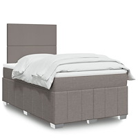 vidaXL Ramsäng med madrass taupe 120x190 cm tyg