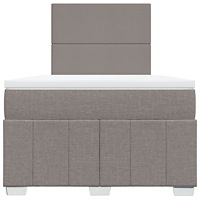 vidaXL Ramsäng med madrass taupe 120x190 cm tyg