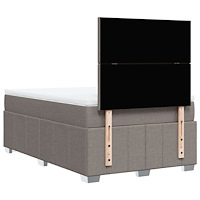 vidaXL Ramsäng med madrass taupe 120x190 cm tyg