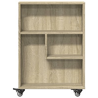 vidaXL Smal förvaringsvagn sonoma-ek 48x13x68 cm konstruerat trä