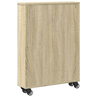 vidaXL Smal förvaringsvagn sonoma-ek 48x13x68 cm konstruerat trä