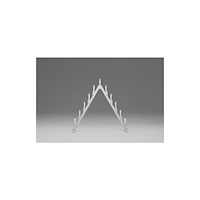 KONSTSMIDE Elljusstake 11 ljus vikbar 86x82 trä grå