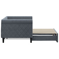 vidaXL Dagbädd utdragbar mörkgrå 80x200 cm sammet