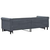 vidaXL Dagbädd utdragbar mörkgrå 80x200 cm sammet
