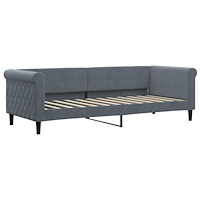 vidaXL Dagbädd utdragbar mörkgrå 80x200 cm sammet
