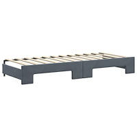 vidaXL Dagbädd utdragbar mörkgrå 80x200 cm sammet