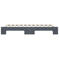 vidaXL Dagbädd utdragbar mörkgrå 80x200 cm sammet
