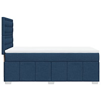 vidaXL Ramsäng med madrass blå 100x200 cm tyg