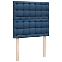 vidaXL Ramsäng med madrass blå 100x200 cm tyg