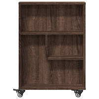 vidaXL Smal förvaringsvagn brun ek 48x13x68 cm konstruerat trä