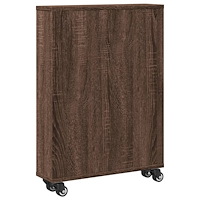vidaXL Smal förvaringsvagn brun ek 48x13x68 cm konstruerat trä