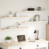 vidaXL Svävande hyllor 4 st 110x23,5x4 cm konstruerat trä